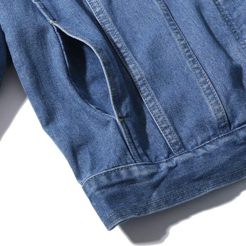 

Jacket Men Plus Size 3xl Korean Hot New Trendy Streetwear Mens Jackets and Coats Boyfriend Students Black Coat Vintage Denim