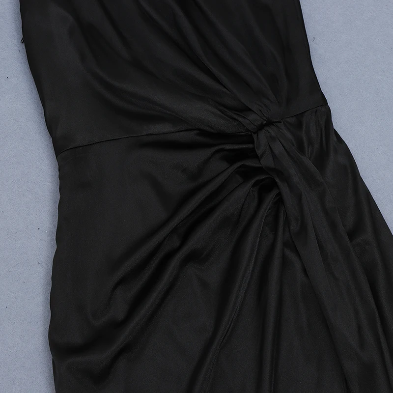 INDRESSME, новинка, Vestidos, женское платье на одно плечо, без рукавов, тонкое, Драпированное, вечерние, сексуальное, асимметричное, с разрезом, облегающее платье