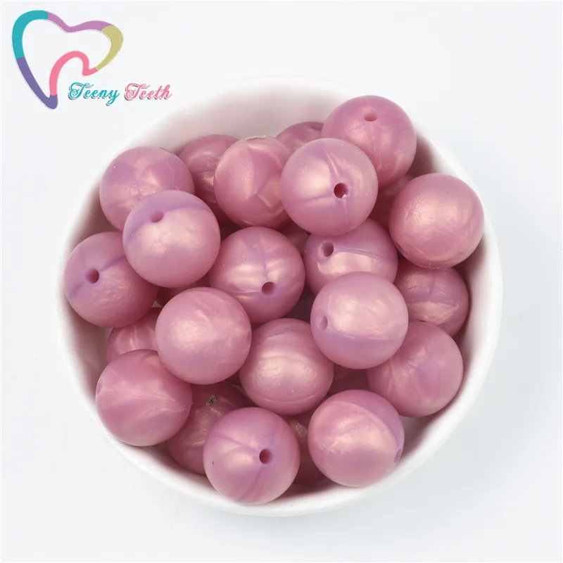 10 шт. металлические розовые красные 14-17 мм Силиконовые шестигранные шарики для