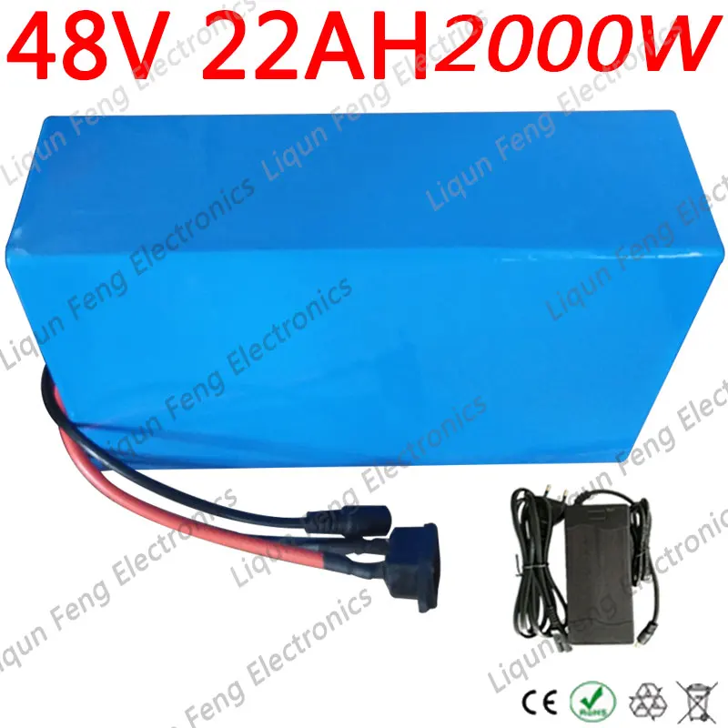 Треугольный литиевый аккумулятор высокой мощности 2000 Вт 48 в 22 ач с зарядным