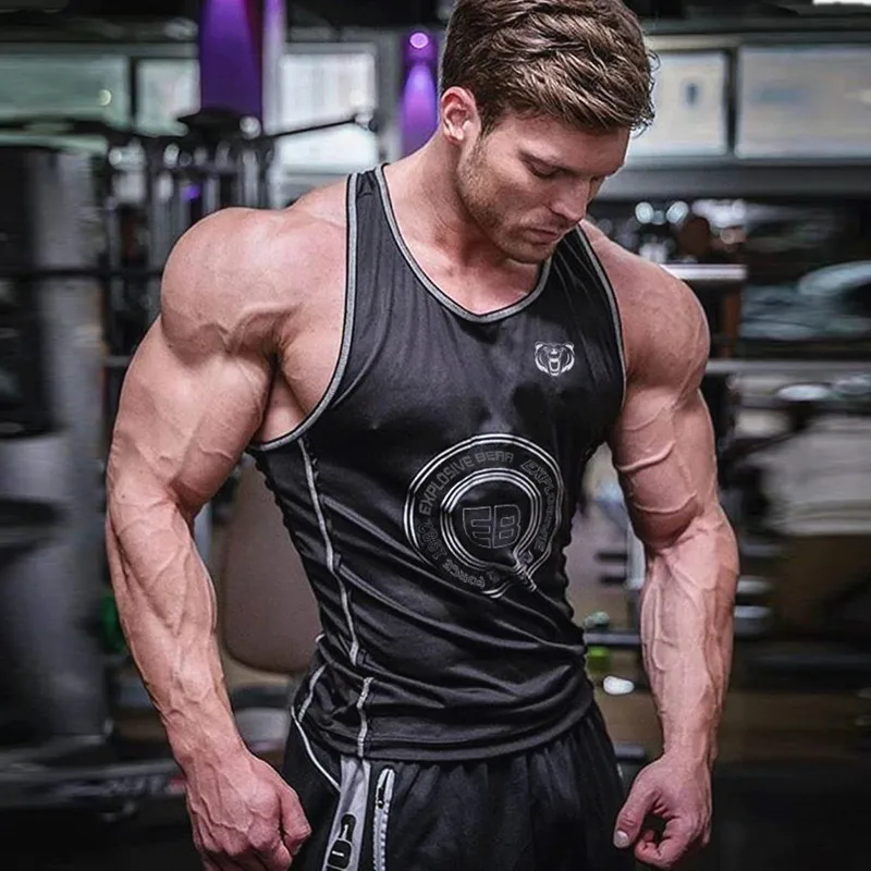 

2019 мужские летние новые спортивные майки для фитнеса, модные майки для бодибилдинга, мужская хлопковая одежда без рукавов, рубашки для бега,...