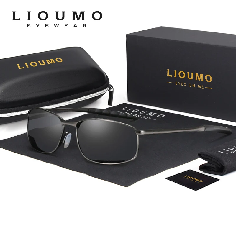 

LIOUMO Classic Square Sunglasses Men Polarized Driving Glasses Women Anti-Glare UV400 Goggle Unisex Eyewear lentes de sol hombre