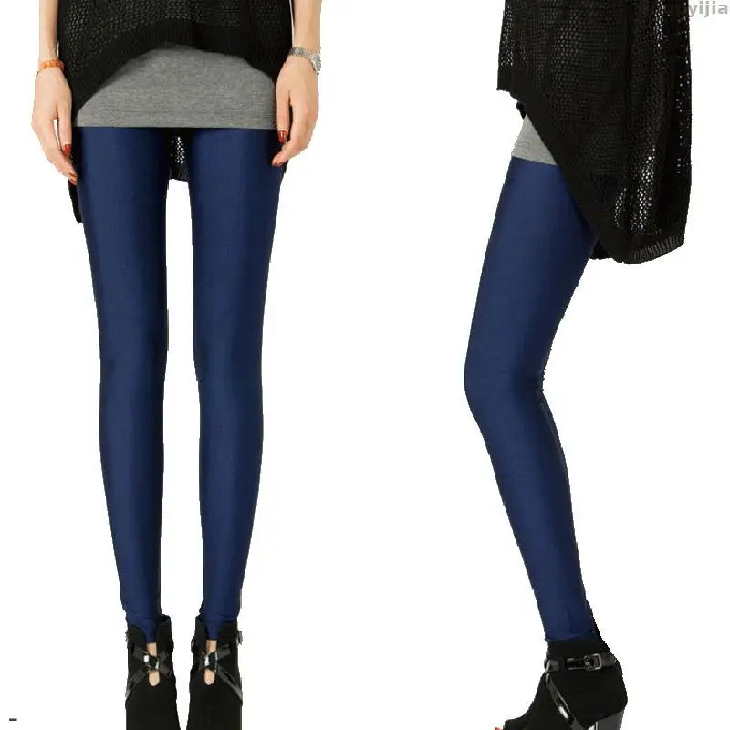 Женские леггинсы блестящие неоновые эластичные размер: черный белый розовый