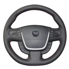 Чехол на руль для Peugeot 508, кожа, микрофибра, нескользящий