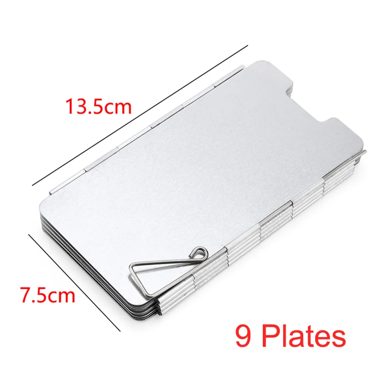 

9 Plates Foldable Gas Stove Wind Shield Outdoor Camping Cooking Burner Windproof Screen Aluminium Alloy Picnic Stove Windshield
