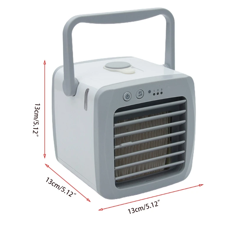 

USB Charging Quiet Portable Air Cooler, Personal Mini AC Fan for Table, Outdoor