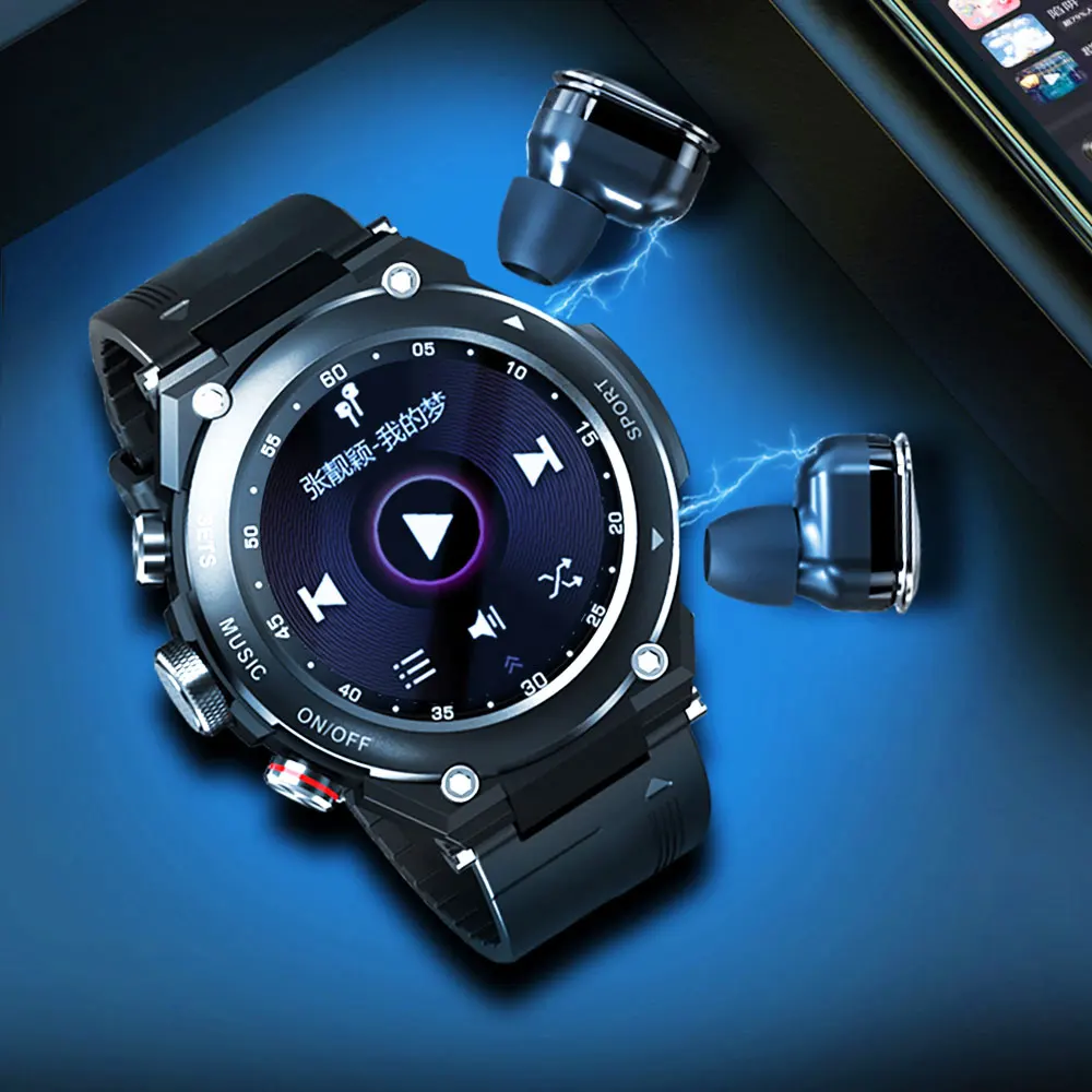 

LEMFO T92 Smart Watch Men 2021 TWS Bluetooth 5.0 Call Fitness Bracelet Customized Dials Heart Rate Monitor Sport Smartwatch