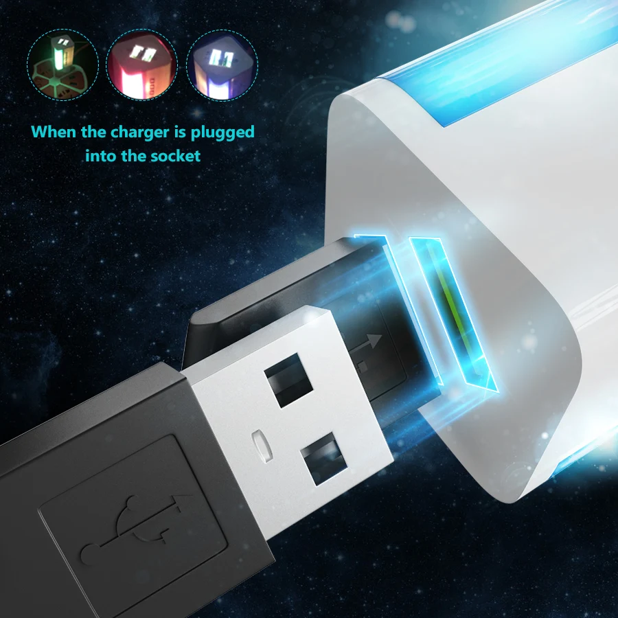 2A ЕС USB зарядное устройство с подсветкой зарядное устройство Быстрая зарядка мульти разъем мобильного телефона зарядное устройство для iPhone Samsung Xiaomi