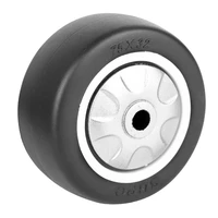2 pcslot 2 5 inch polyurethane pu silent wear resistant oil black single wheel no screws or nuts included