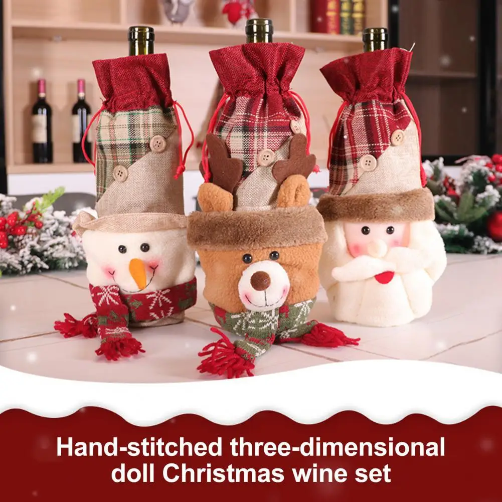 

3 шт., Декоративные Чехлы для бутылок вина