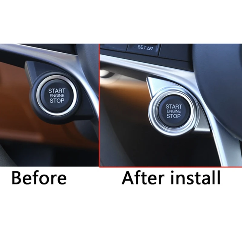 Кнопка запуска и остановки двигателя каркас кольцо для ключей обшивка Alfa Romeo Giulia