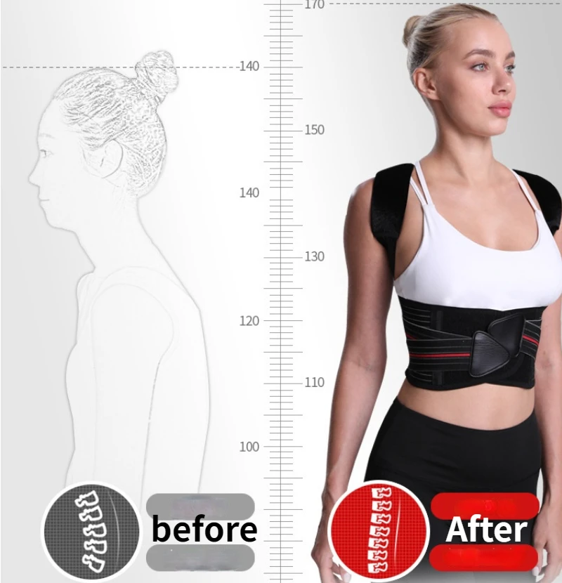 

Adjustable Clavicle Posture Corrector Men Woemen Back Brace Shoulder Lumbar Support Belt Corset Posture Correction