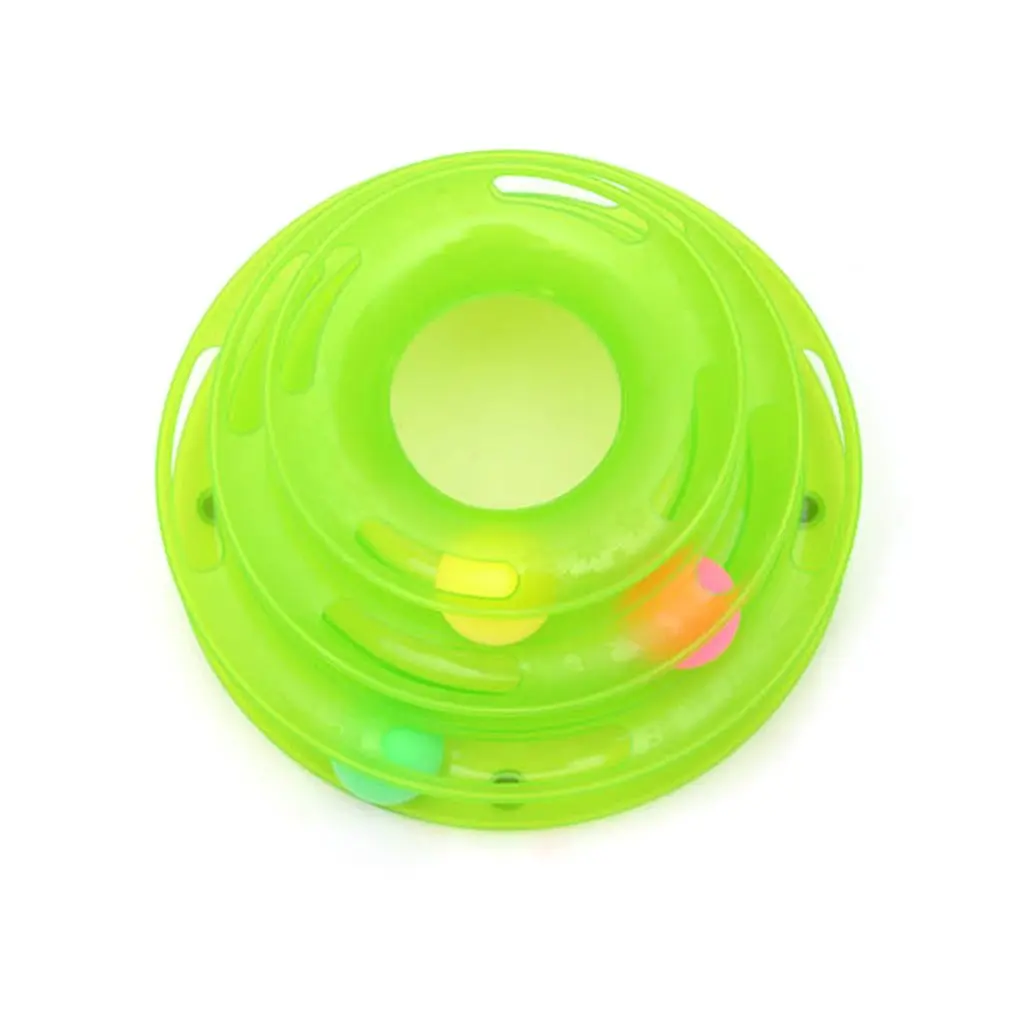 Три уровня башня треков диск игрушки для собак и кошек интеллект аттракционы