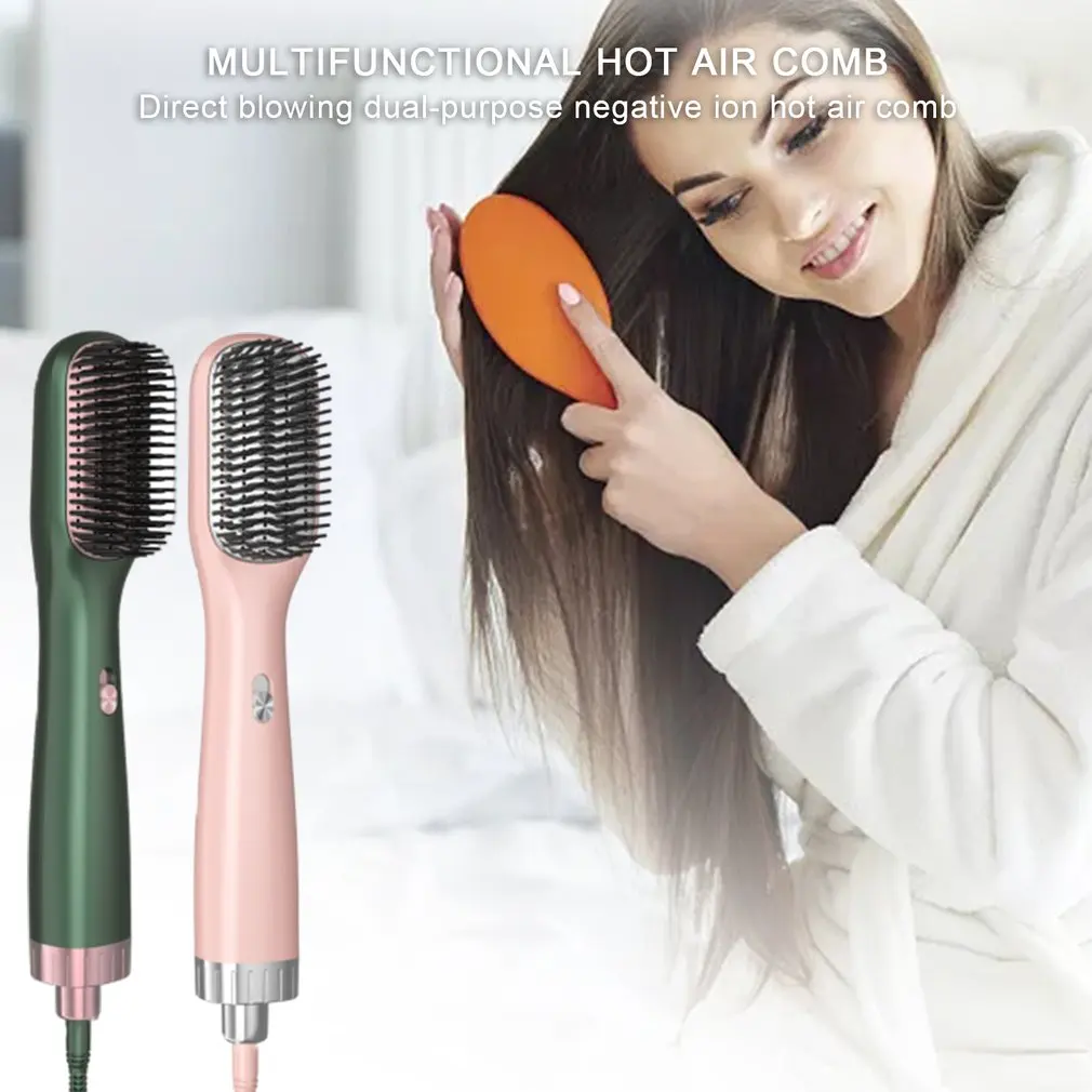 

Multifunctional Hot Air Comb Straight Blow Dual Purpose Anion Hot Air Comb Adjustable Hair Styling Tools