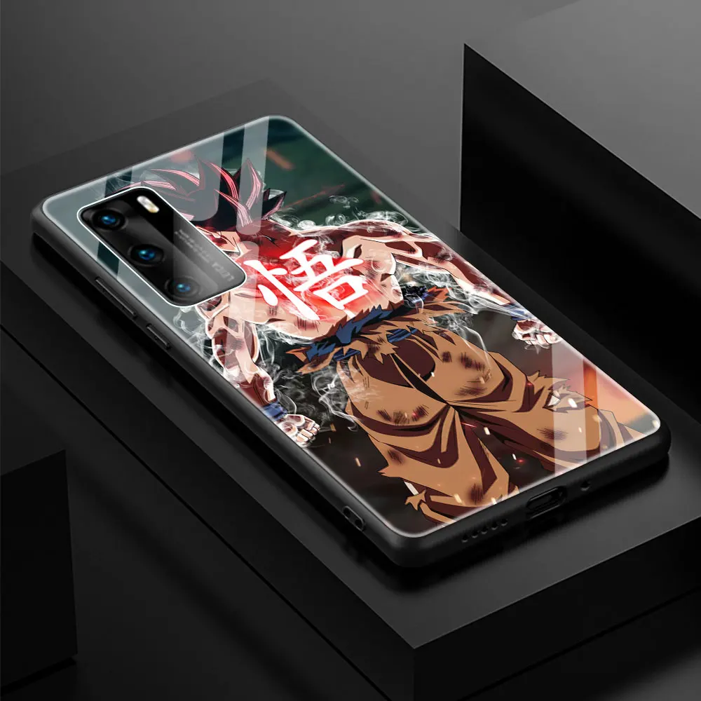 

Super DBZ Soft Edge Phone Case Cover for Huawei P30 P20 P10 Lite P40 Pro P Smart Z 2021 Luxury Tempered Glass Shell