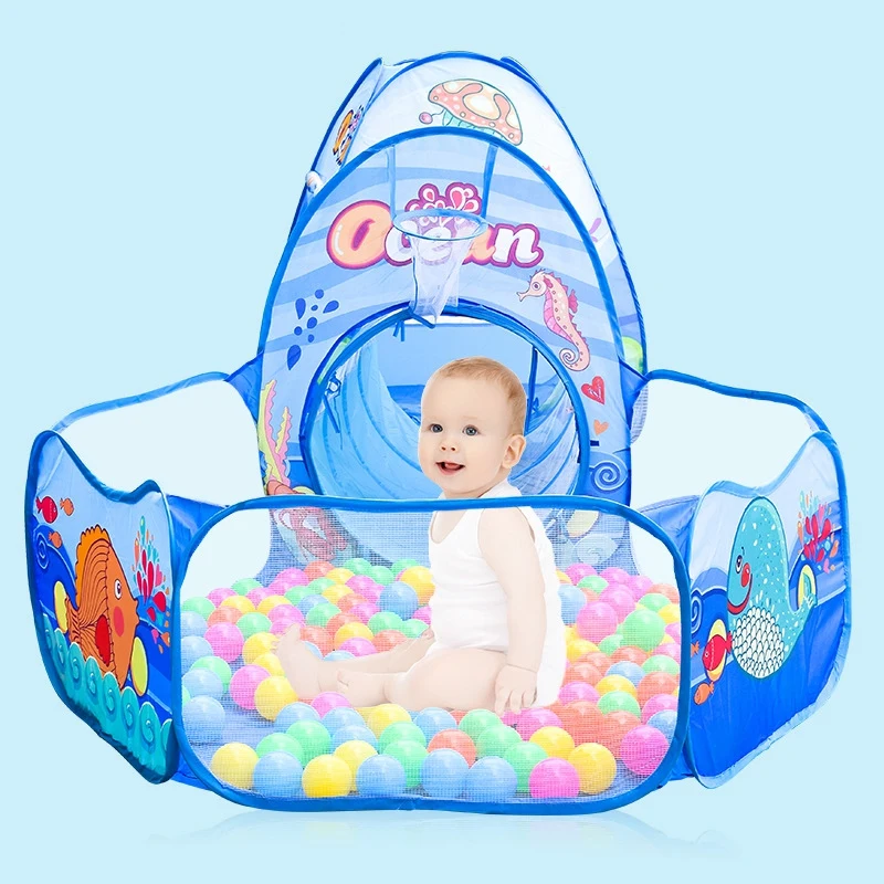 

3 in 1 Baby Toy Tents Game House Ball Pit Pool Child Crawling Tunnel Play Tent Kids Toy Ball Pool Ocean Ball Holder Set