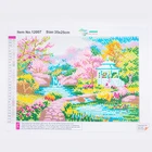 Осенний павильон, путь, алмазная живопись, картина, алмазная живопись, Алмазная мозаика, рождественский подарок