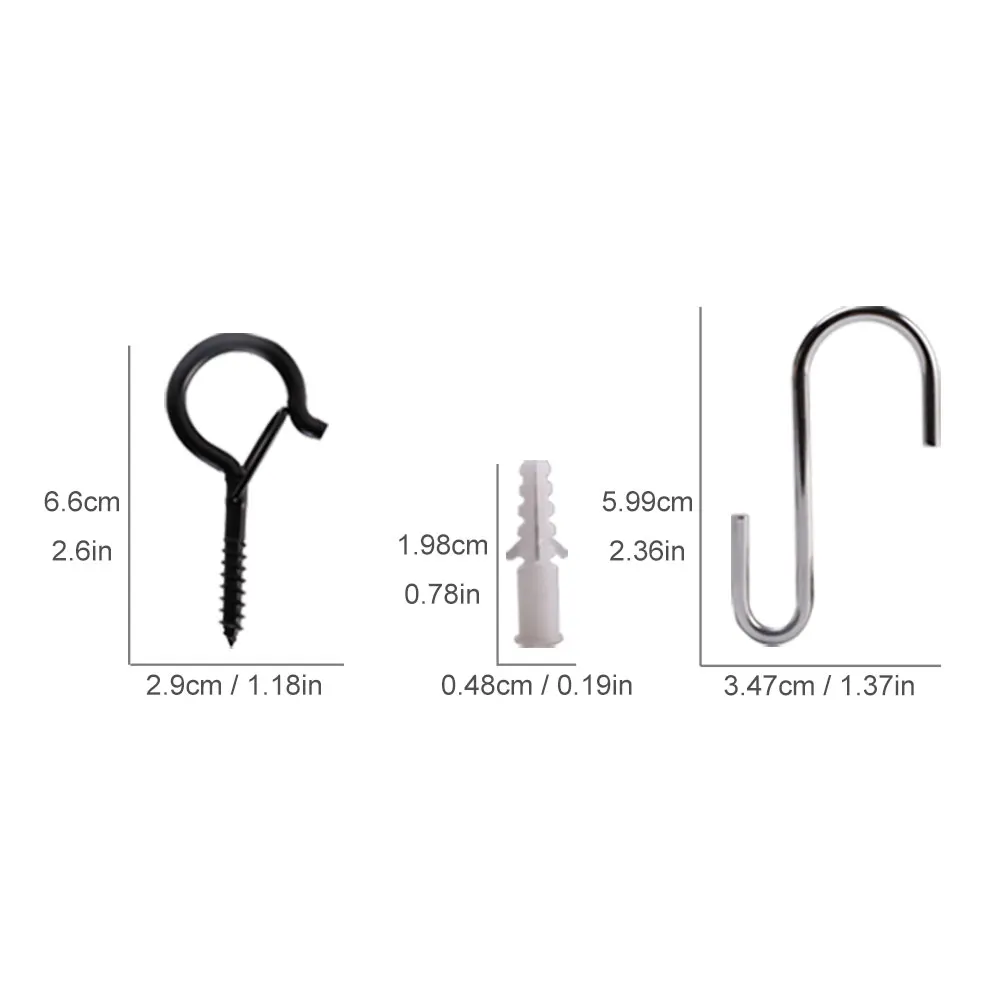 

90pcs Heavy Duty Q Hook Set Iron Buckle Design Anti Rust Wind Proof For Outdoor String Lights Ceiling Easy Install Home Office