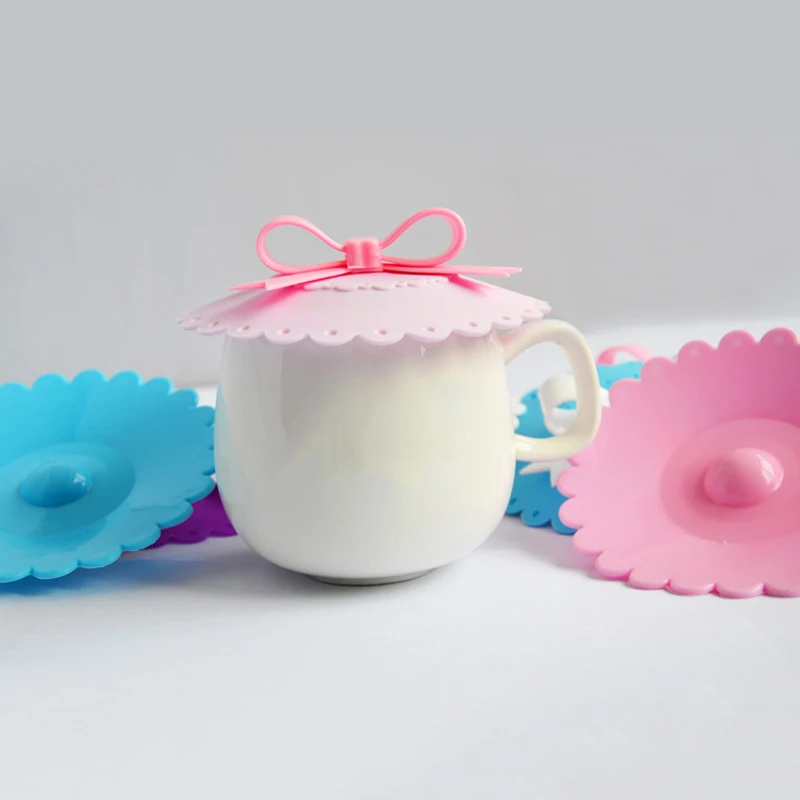 Многоразовые милые Анти-пыль силиконовая крышка для стакана чайная чашка с