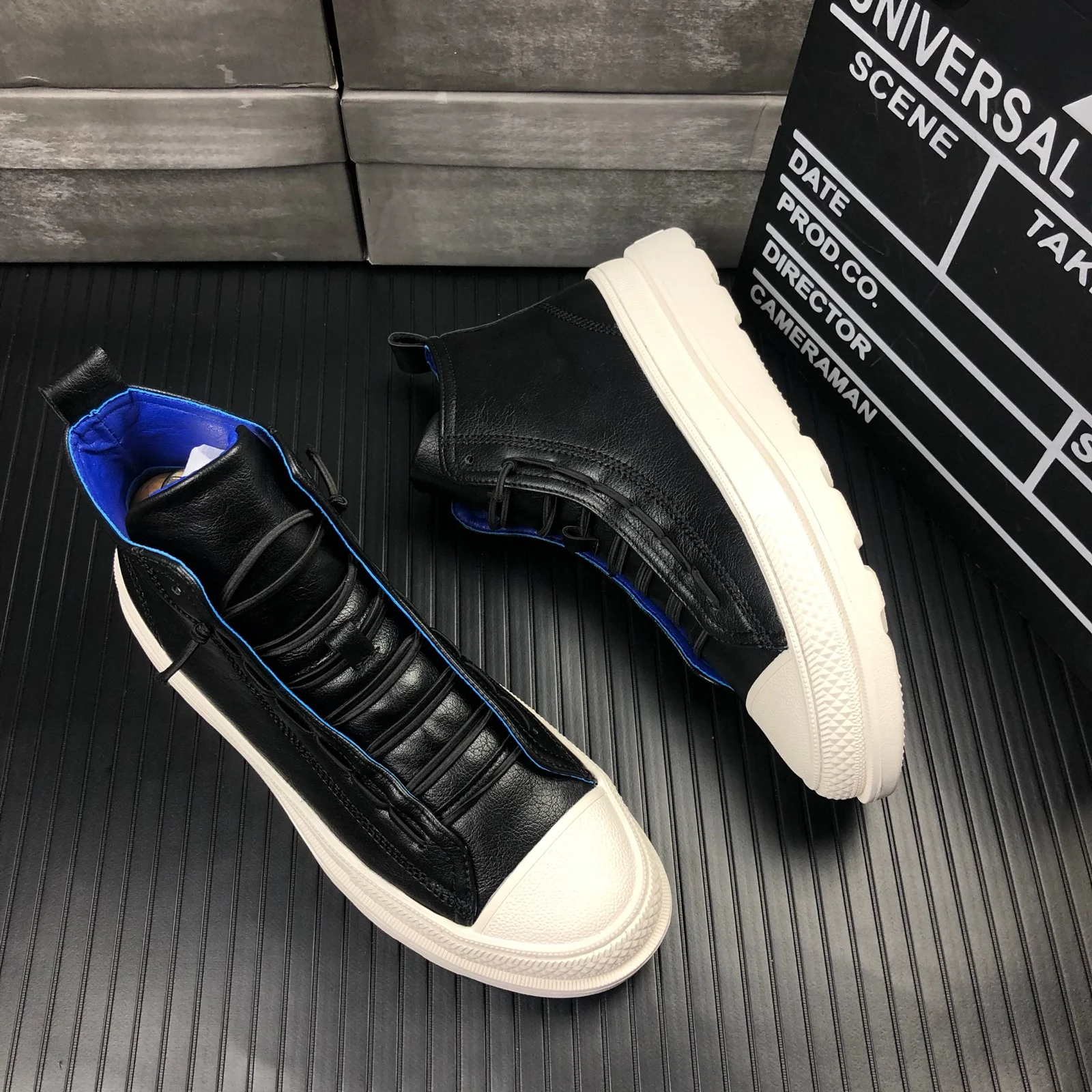 Мужские кожаные ботинки черные повседневные размер 38 44 для молодежи 2020| |