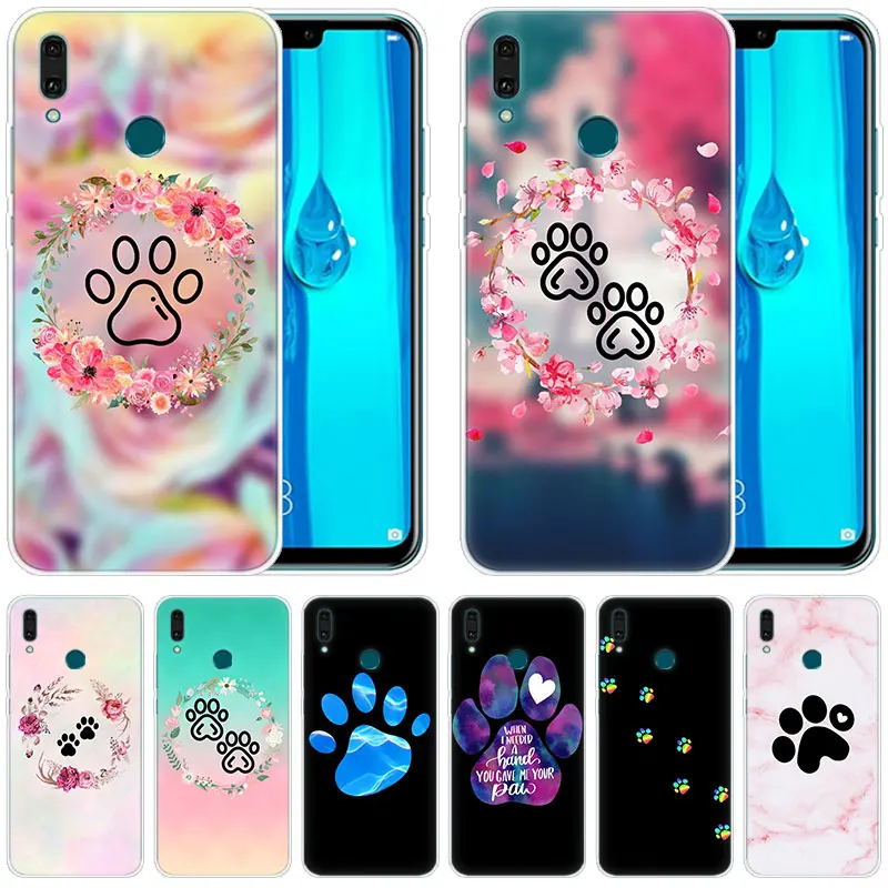 Мягкий чехол Собачья лапа для Huawei Mate 30 20 Lite 10 Pro Y5 Y6 Y7 2019 Y9 Prime 2018 2017|Бамперы| |