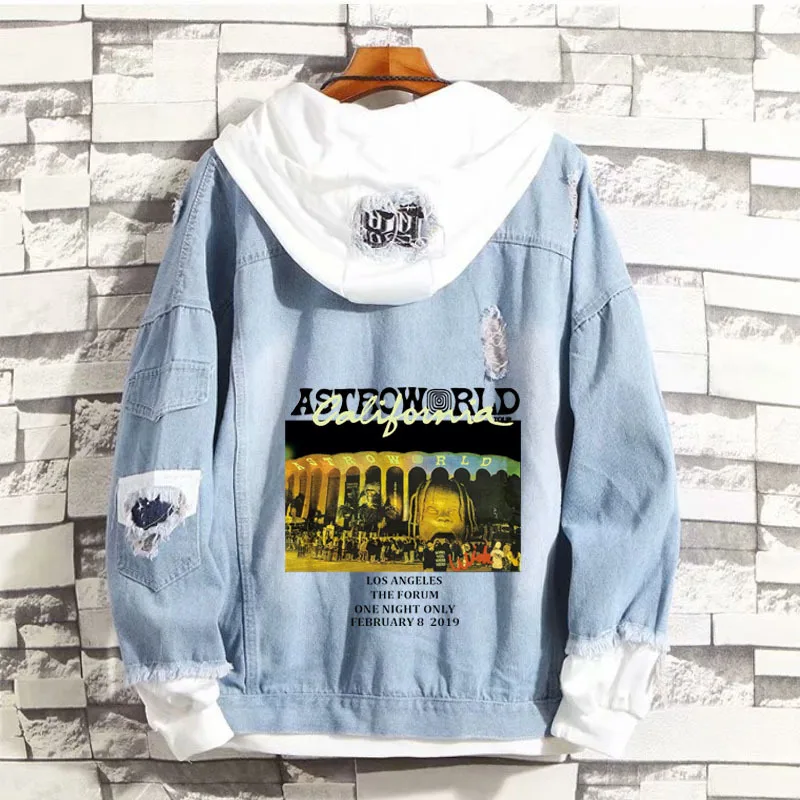 

Women Hooded Denim Jacket Women Hip Hop Jeans Coat Female Jean Jacket Casual Bomber Streetwea Jacket Outerwear