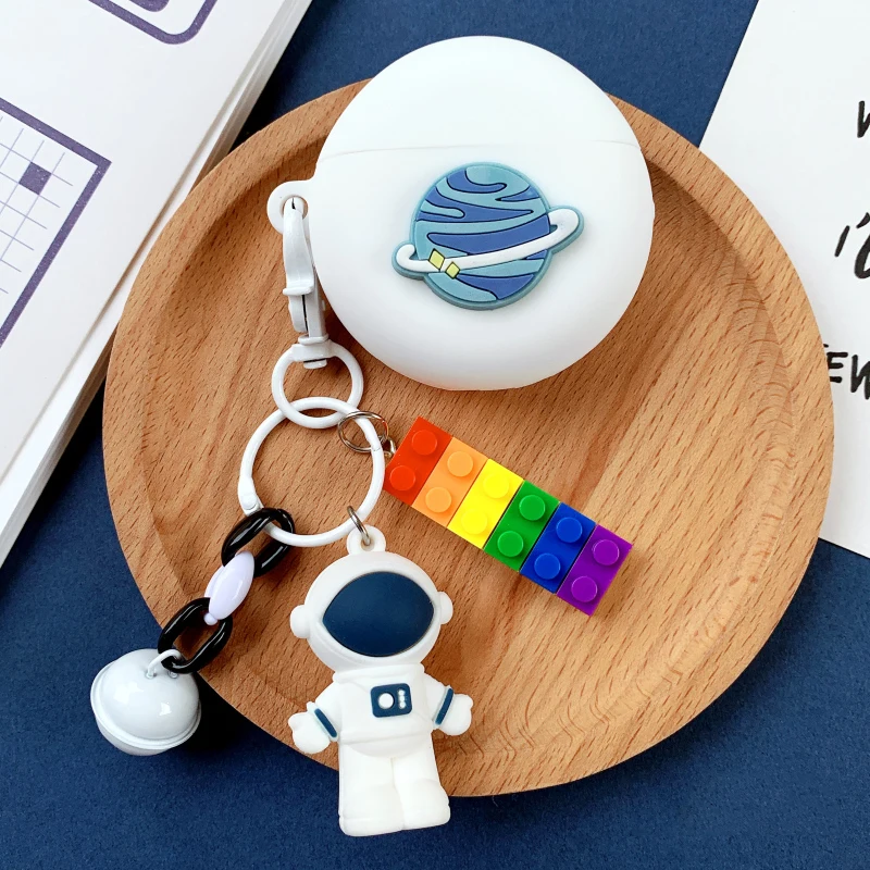 

Чехол-брелок для Huawei Freebuds 3 PRO, силиконовый, с изображением астронавта