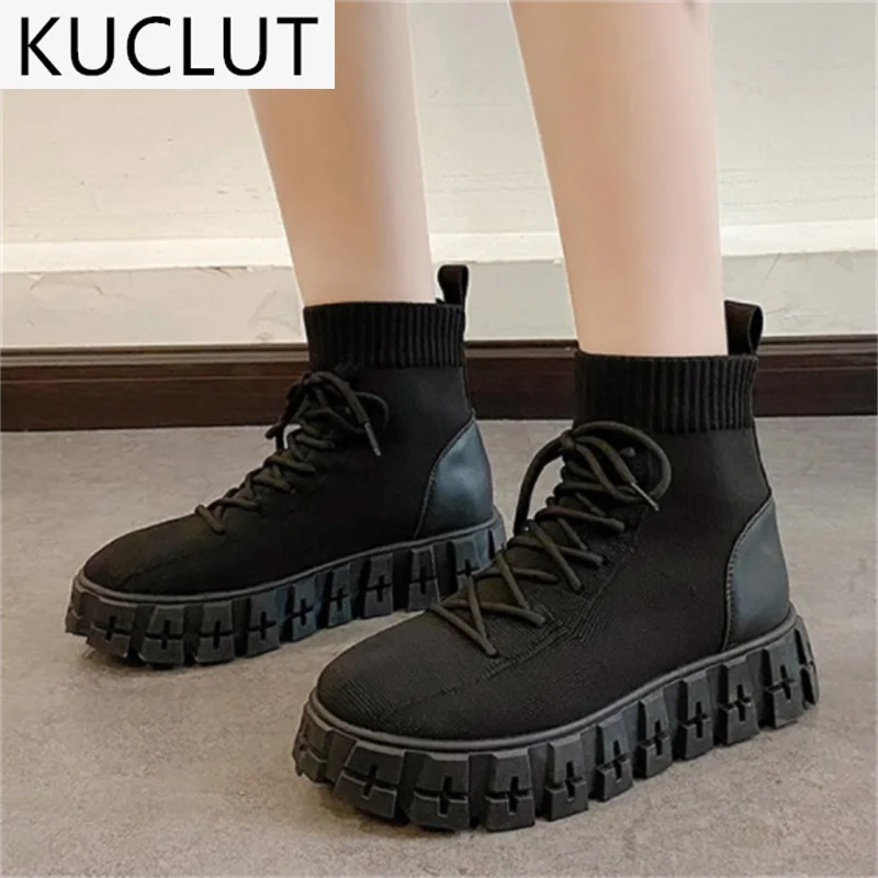 

2021 Autumn New Outdoor Comfortable Breathable Mesh Lace Up Vulcanized Shoes Ladies Comfortable Women's Casual Mid Heel Sneakers