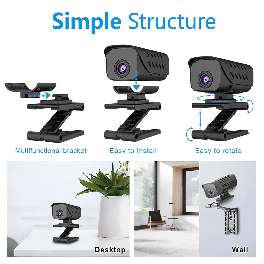 IP камера для домашней системы безопасности Wi Fi 1080P 720P беспроводная мини ночного