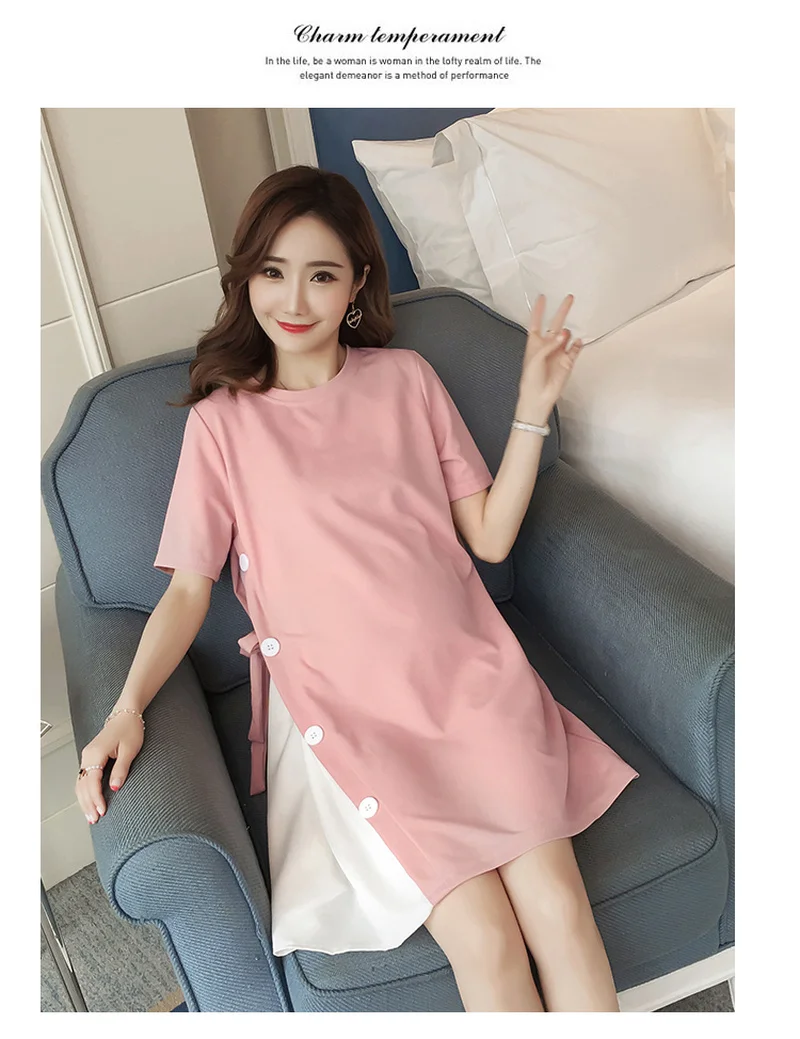 Summer Dress for Pregnant Women of Relaxed Short-sleeved A-shaped Skirt In 2019 | Мать и ребенок