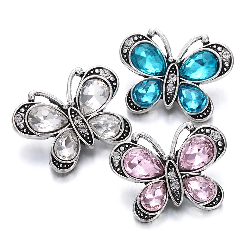 6 шт./лот кнопки ювелирные браслеты смешанные кресты дерево цветок Кристалл