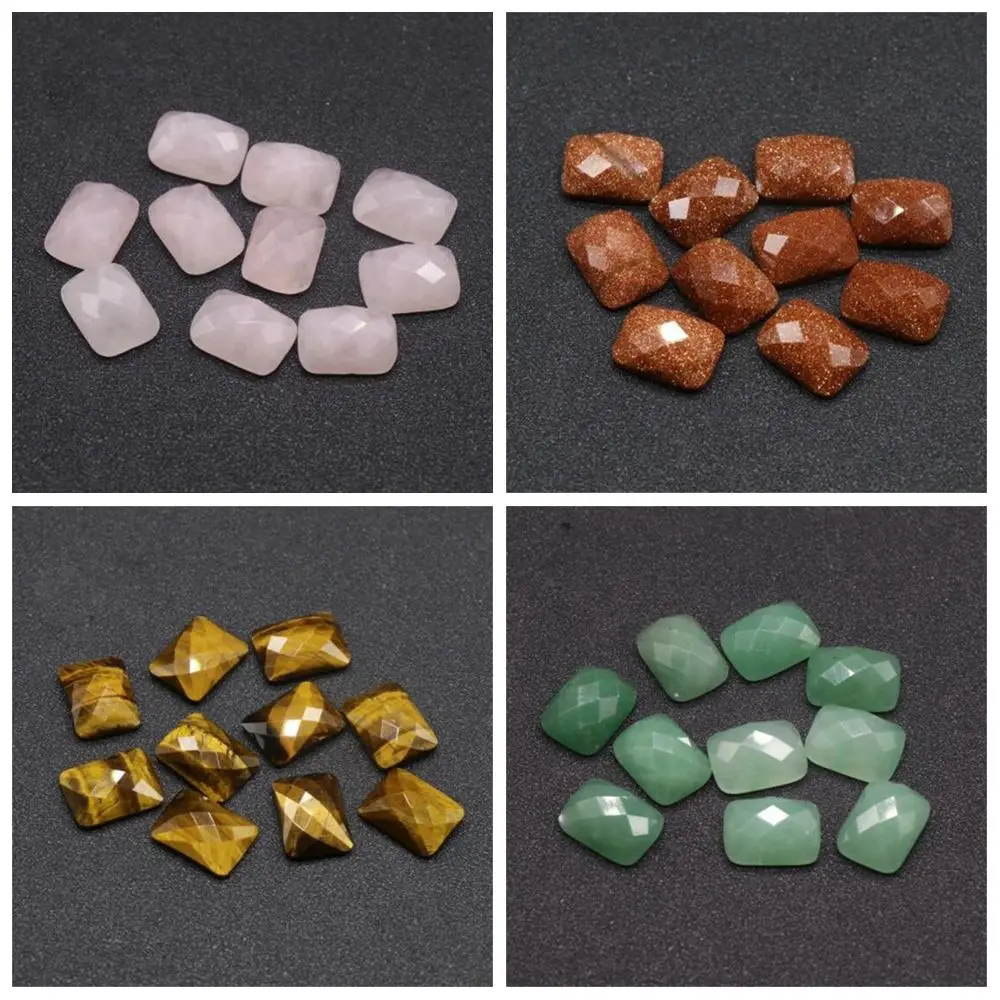 

Pyramid Pattern Natural Blue Point Jade Rectangle Cut Flat Bottom Healing Stone Mini Ornament Natural Stone Healing