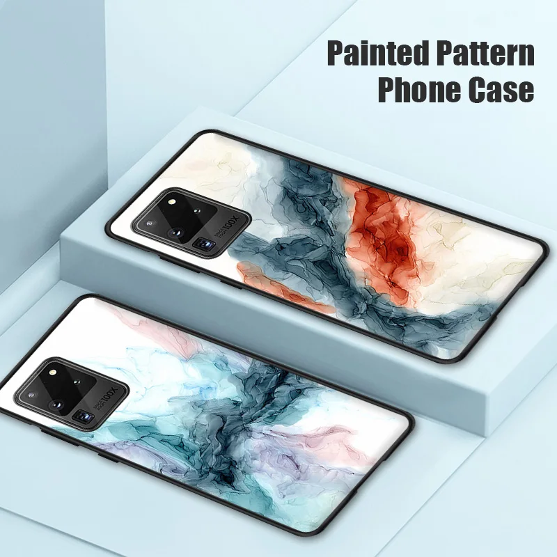 Чехол-накладка для Samsung Galaxy S10 Plus S10E S20 Ultra FE S8 S9 S6 S7 Edge S5 с акварельным мраморным
