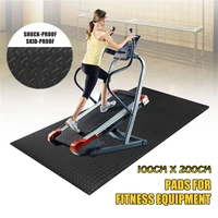 100x200cm nbr exercise mat gym fitness equipment for treadmill bike protect floor mat running machine shock absorbing pad black
