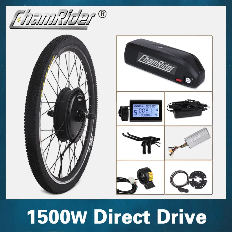 

Free Shipping 1500W E-bike Electric Bike Conversion kit Driect Drive Motor MXUS 48V 52V 13AH 17AH Hailong Battery LCD