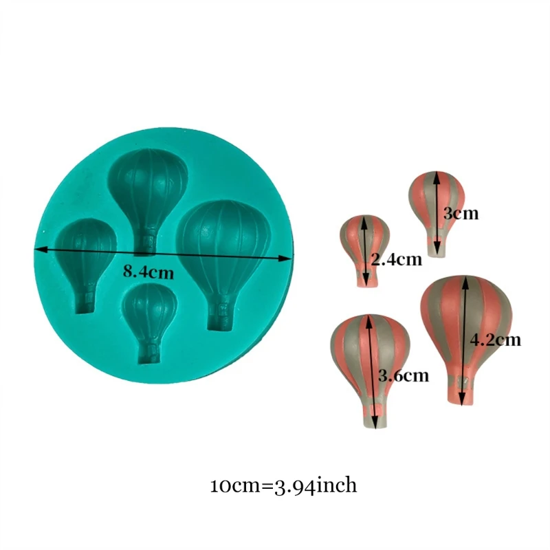 

449C DIY Hot Air Balloon 3D Mold Chocolate Cake Moulds Fondant Silicone Soap Mould Baking Tray Party Theme Baking Tool Candy