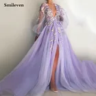 Женское вечернее платье Smileven, с длинными рукавами вечерние 3D цветами, с бисером