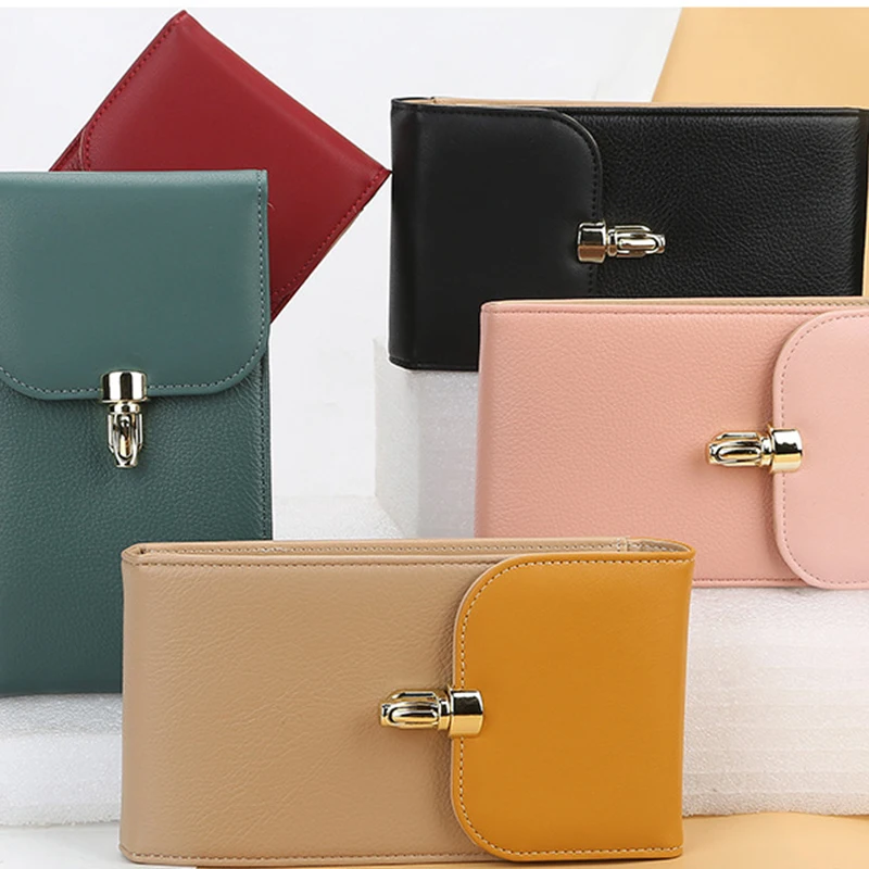 

New Fashion Long Mobile Phone Bag Ladies Large-Capacity Zipper Wallet Multifunctional Shoulder Bag Stitching Diagonal Bag