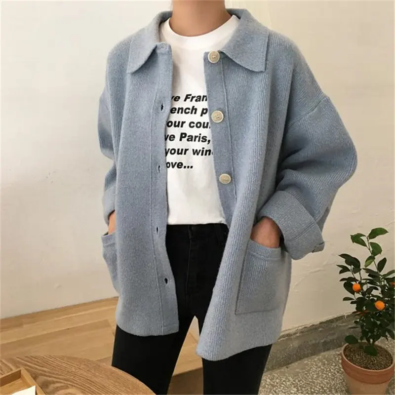 Alien Kitty корейский преппи стиль теплый однотонный 2019 зимние милые Простые Топы для