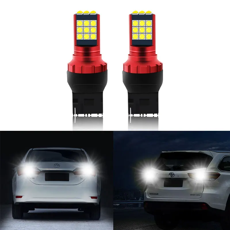2Pcs Led 12V T20 Type Car Reversing Light Rear Tail Bulb Reverse Lamp Daytime Running Signal Glowing Working | Автомобили и