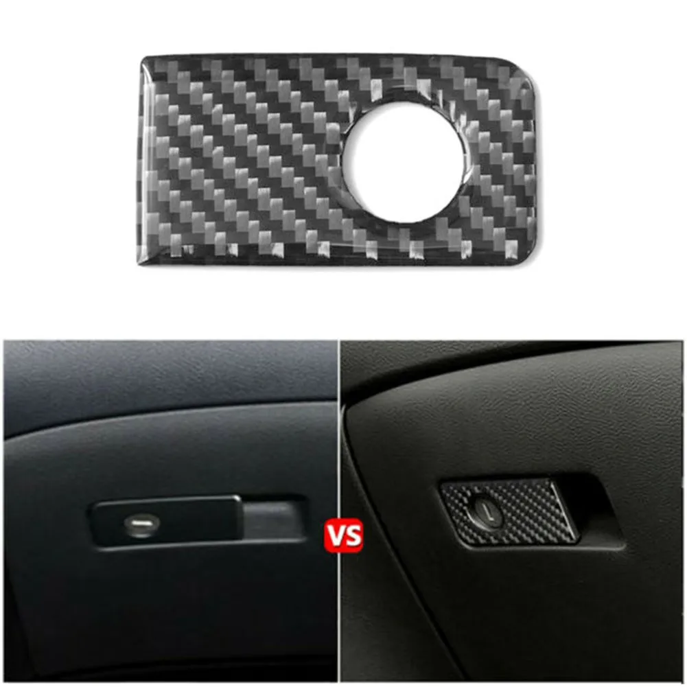 

Carbon Fiber Car Glove Box Handle Panel Cover Trim For Infiniti Q50 Q60 2014-2019 Car Interior Decoration Stickers