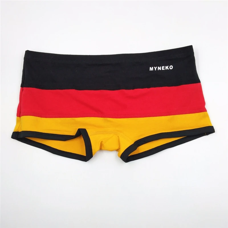

New shorts thickened cotton women's panties hipster underwear striped stretch patch color panties M-XL A19046