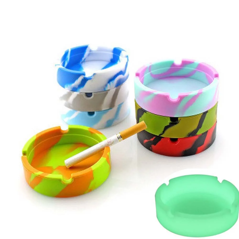 Новая круглая пепельница из силикагеля психоделическая мягкая силиконовая