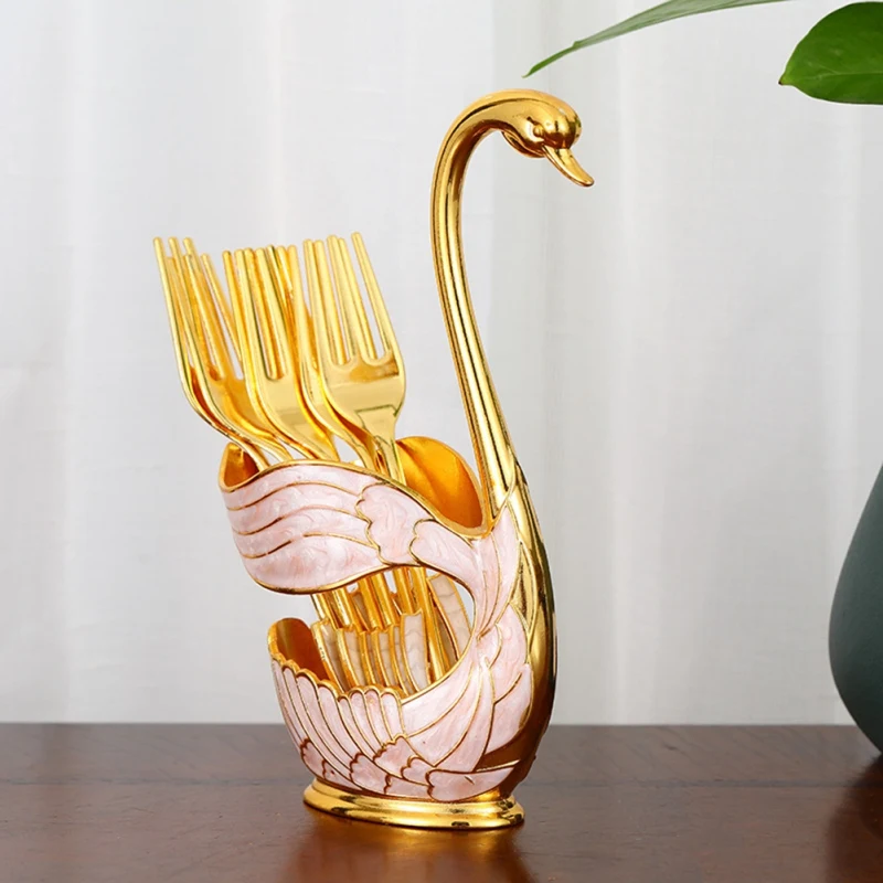 

6pcs Stainless Steel Tableware Set Fork Spoon Flatware Dishwasher Safe Cutlery Kitchen Supplies Rose Gold Silver Color