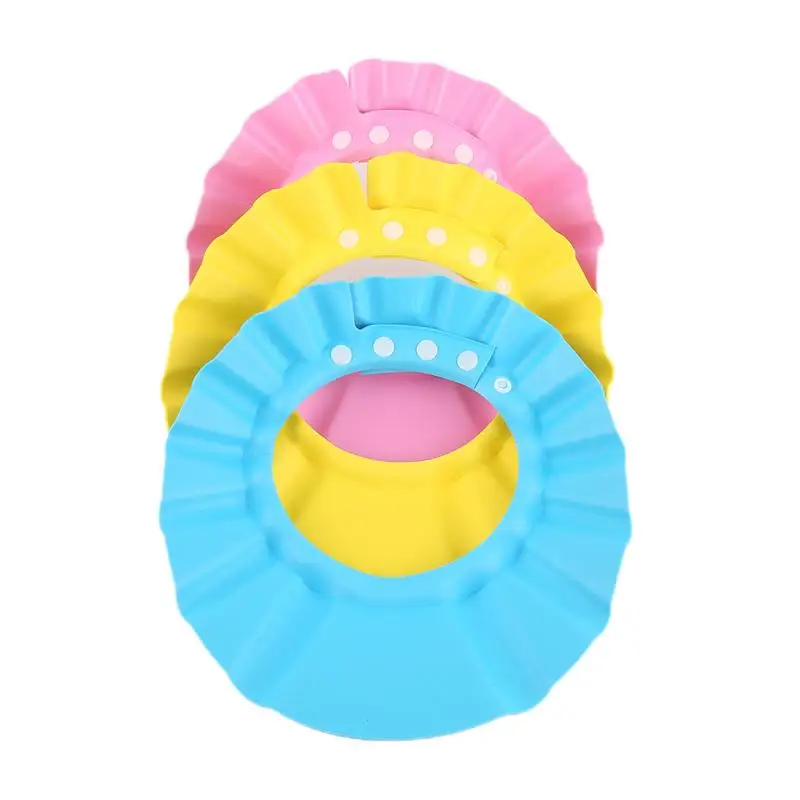 Gorro de ducha con champ&uacute; para ni&ntilde;os, visera de ba&ntilde;o con escudo ajustable, impermeable, protecci&oacute;n de ba&ntilde;o-4