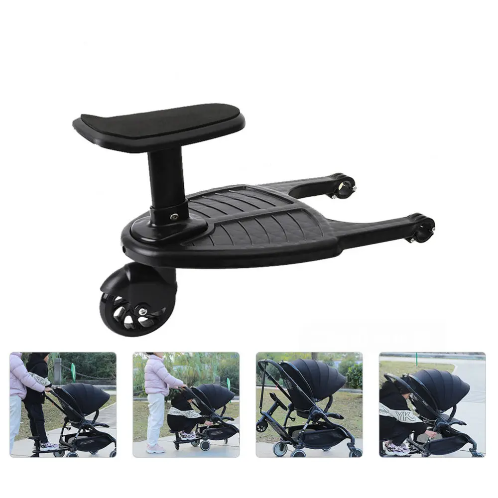 

Universal Baby Rider Stroller Attachment with Saddle Seat and Standing Platform