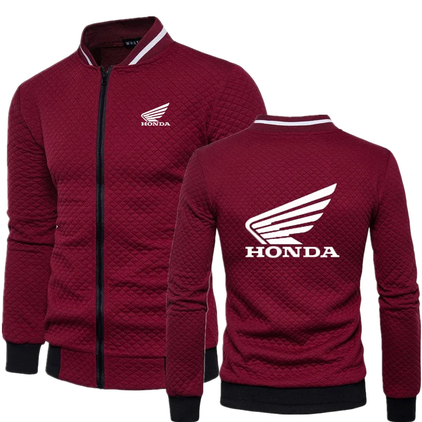 

2021 Honda Motor New Men's Fashion Zipper Jacket Spring and Autumn High Quality Pure Color Long Sleeve Jacket +16