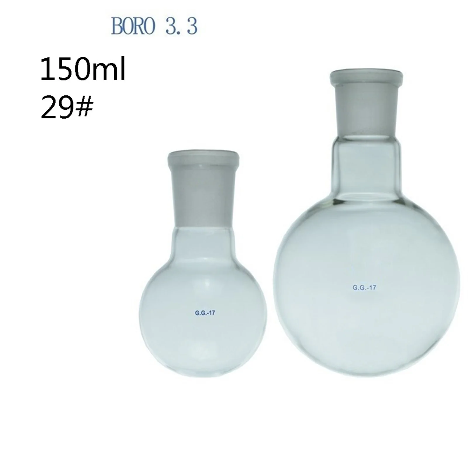 

150ml Boiling Flask Round Bottom 29# Ground Mouth Borosilicate 3.3 Glass Heat Resistant Lab Distilling Flasks- Pack Of 1