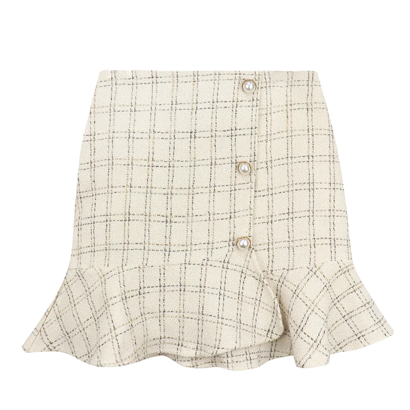 

New Vintage Plaid Womens Skirts Autumn Pencil Long Female Warm Thick Mujer Women Winter High Waist Skirt Girls Maxi Midi Pleated