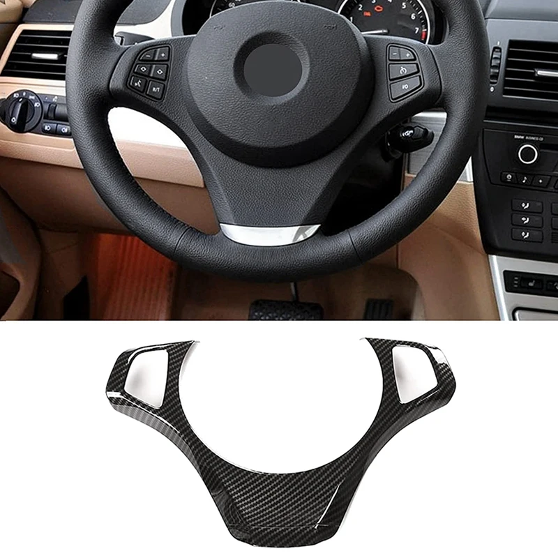 

Carbon Fiber Car Steering Wheel Decoration Frame Trim for-BMW X3 E83 2006-2009